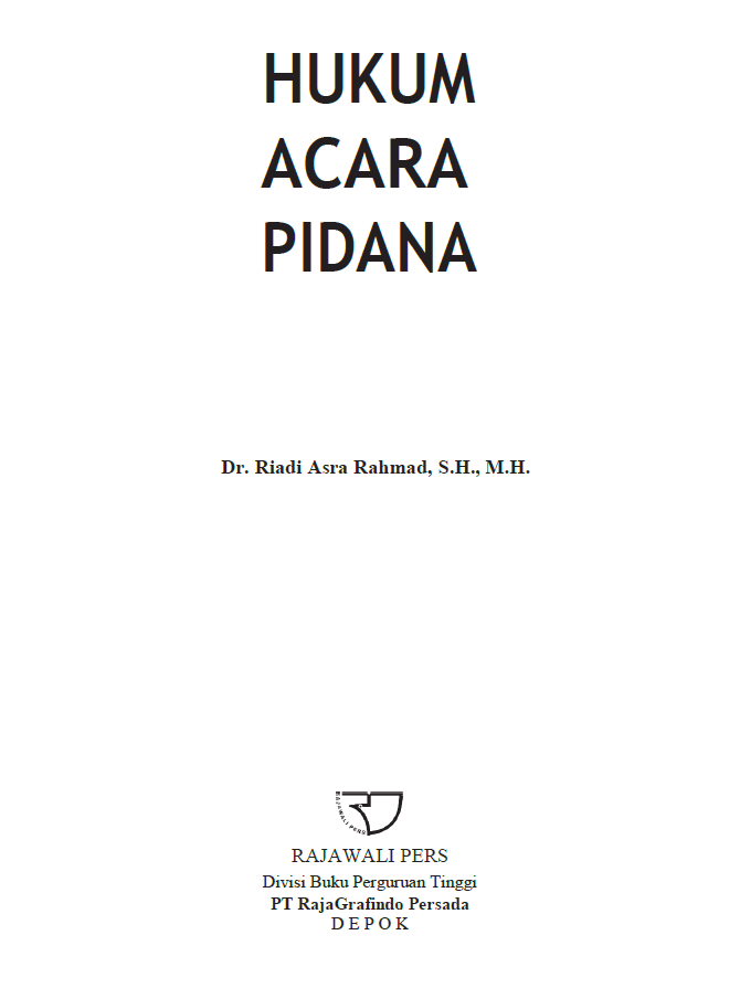 HUKUM ACARA PIDANA