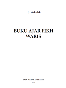 BUKU AJAR FIKH WARIS