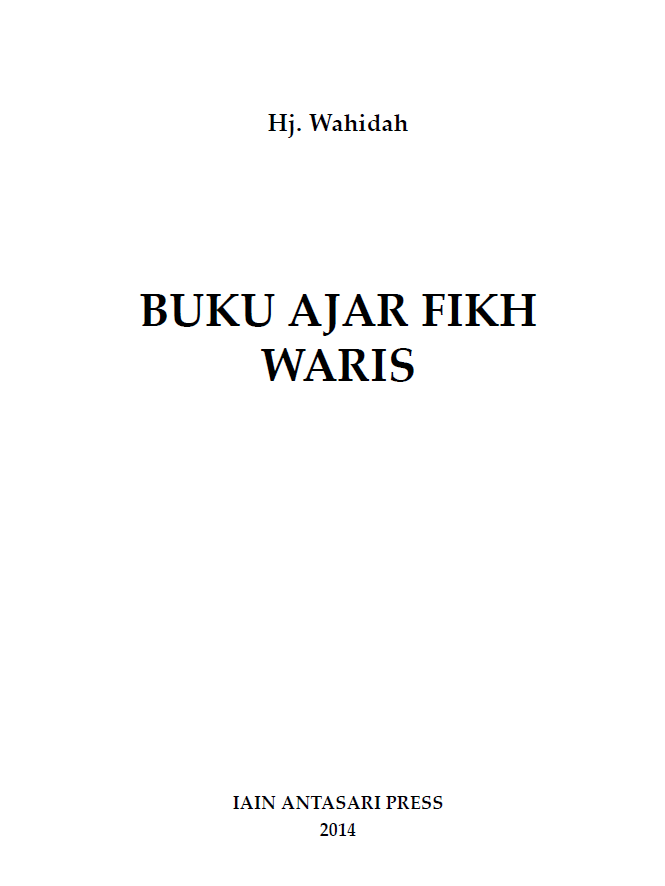 BUKU AJAR FIKH WARIS