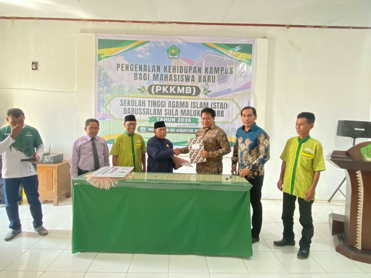 Pembukaan Kegiatan PKKMB dan Penandatangan MoU STAI Babussalam Sula Dengan Badan Amil Zakat Nasional (BAZNAS) Kab. Kepulauan Sula
