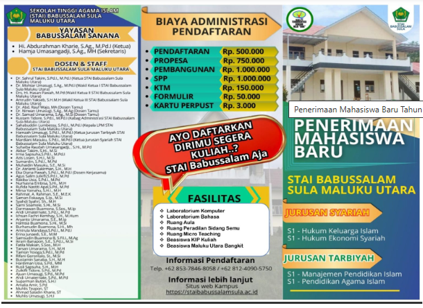 STAI Babussalam Sula Resmi Buka Penerimaan Mahasiswa Baru Tahun Akademik 2026/2027 STAI Babussalam Sula Resmi Buka Penerimaan Mahasiswa Baru Tahun Akademik 2026/2027
