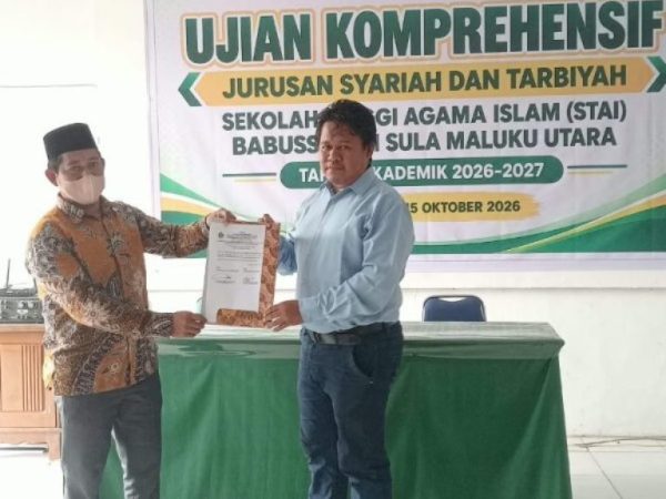 Ketua STAI Babussalam Sula Buka Ujian Komprehensif Mahasiswa Syariah dan Tarbiyah
